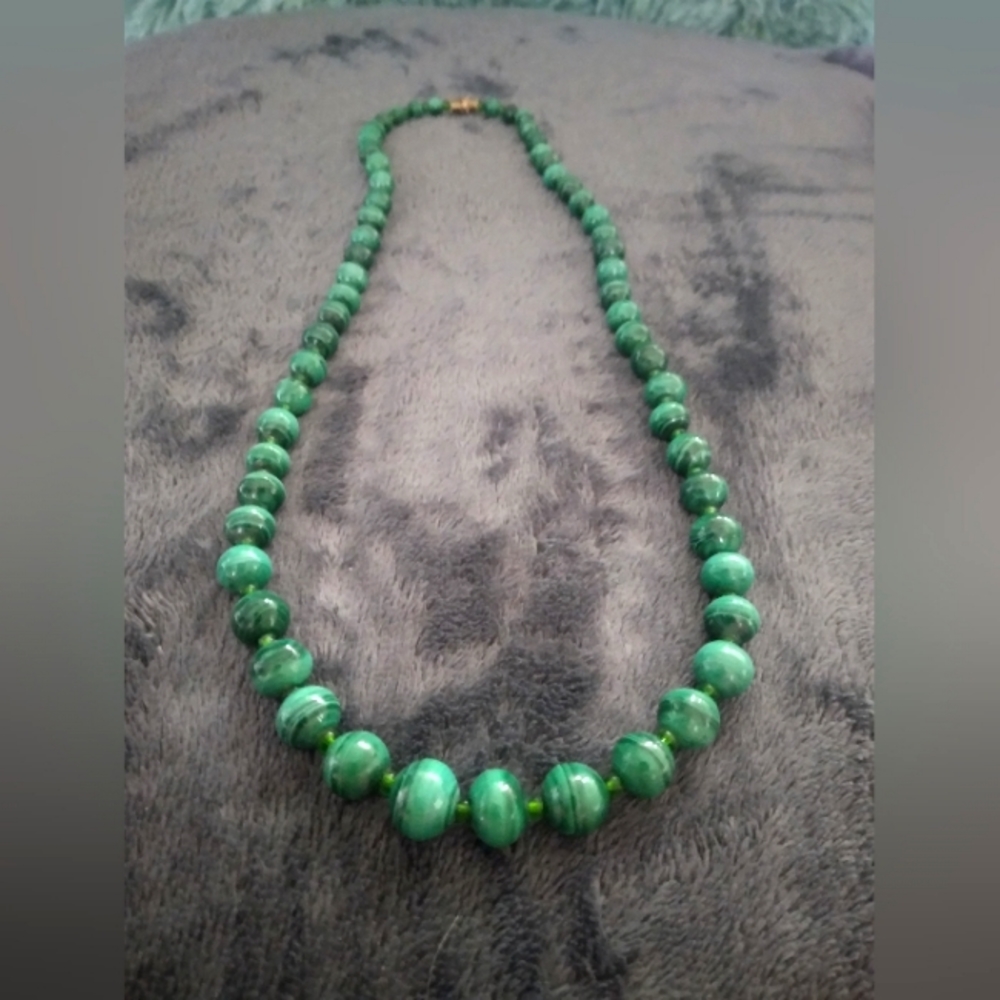 Green stripe Agate Necklace